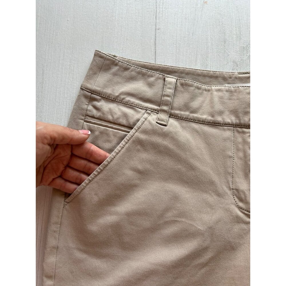 Eileen Fisher Women's Small Beige Cotton Casual Crop Pants - Picture 6 of 8